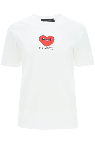 Shop Dsquared2 Heart Me T-shirt In Mixed Colours