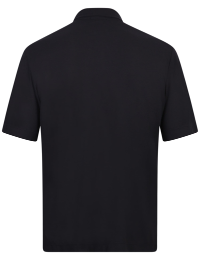 Shop Zanone Short Sleeves Polo In Black