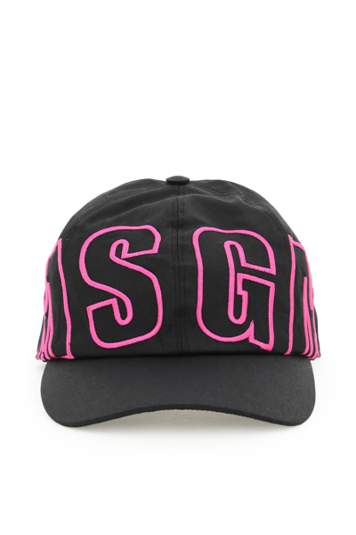 Shop Msgm Maxi Logo Baseball Cap In Mixed Colours