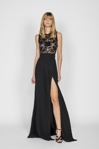 Shop Elie Saab Black Sleeveless Gown