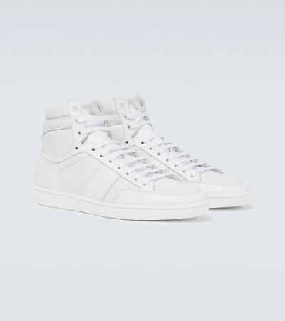 Shop Saint Laurent Court Classic Sl/10h Sneakers In Blanc Optique