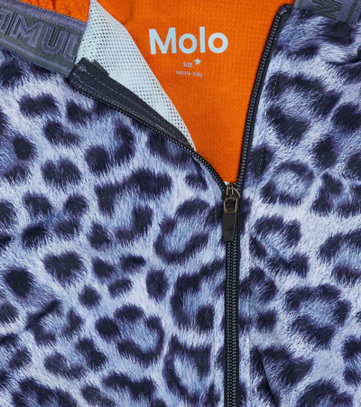 Shop Molo Ophelia Zipped Leopard-print Hoodie In Sporty Leo