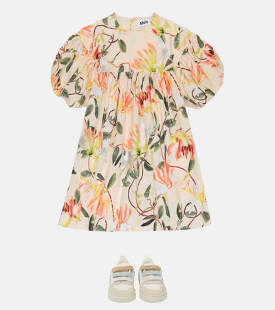 Shop Molo Catherine Floral Cotton Dress In Honeysuckle