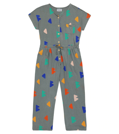 Shop Bobo Choses Printed Cotton Jersey Jumpsuit In Dark Grey