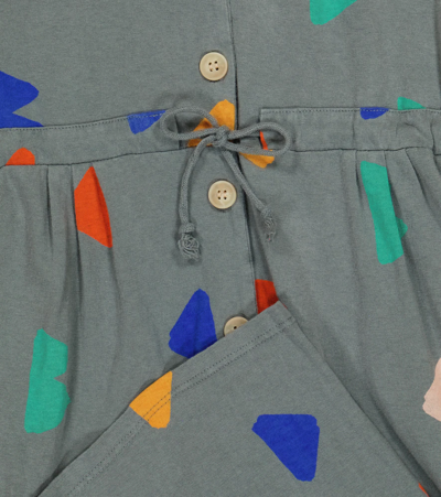 Bobo Choses Grey Overall For Kids With Prints In Dark Grey