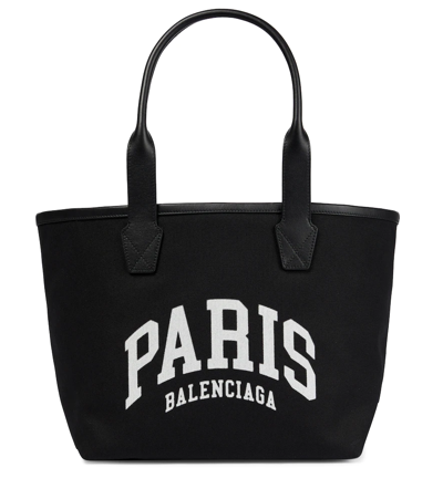 Balenciaga 'cities Paris Jumbo' Small Logo Canvas Tote Bag In Neutral |  ModeSens