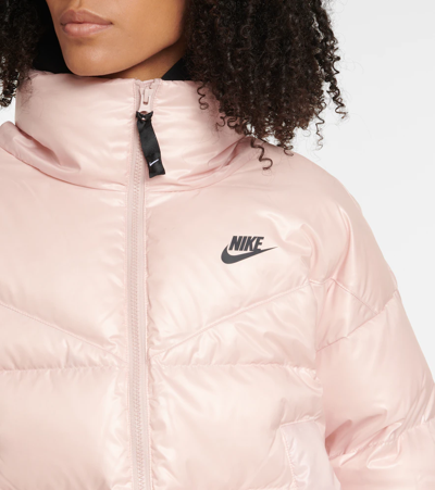 Shop Nike City Therma-fit Puffer Jacket In Pink Oxford/black