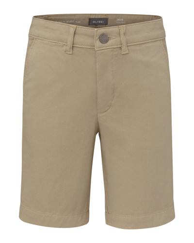 Shop Dl Premium Denim Boy's Jacob Twill Chino Shorts In Beige
