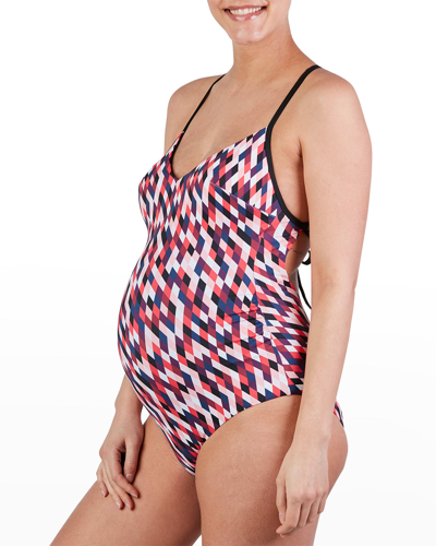 Shop Cache Coeur Maternity Venezia Reversible Swimsuit In Passion
