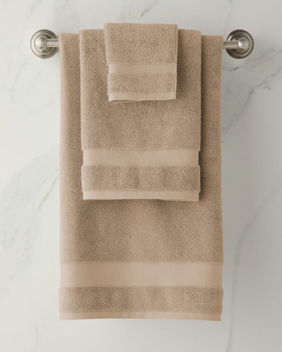 Shop Sferra Dobby Bath Towel In Stone