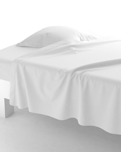 Shop Anne De Solene Vexin 200 Thread-count Flat Sheet, King In Blanc