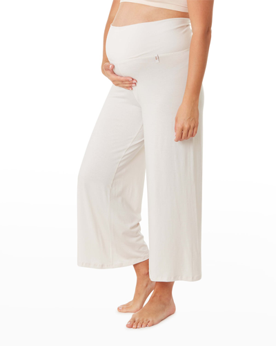 Shop Cache Coeur Maternity Origin Wide-leg Pants In Oats