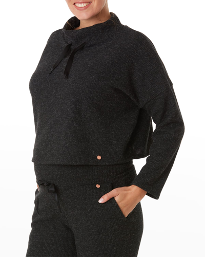 Shop Cache Coeur Maternity Sweet Home Ribbed Sweater In Black