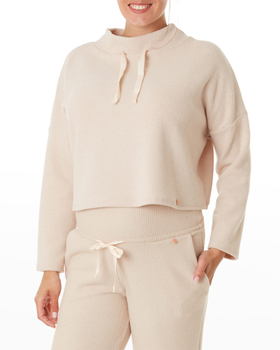 Shop Cache Coeur Maternity Sweet Home Ribbed Sweater In Oats