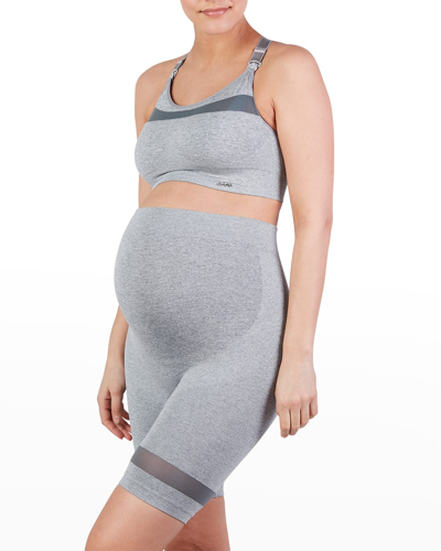 Shop Cache Coeur Maternity Woma Sport Shorts In Grey