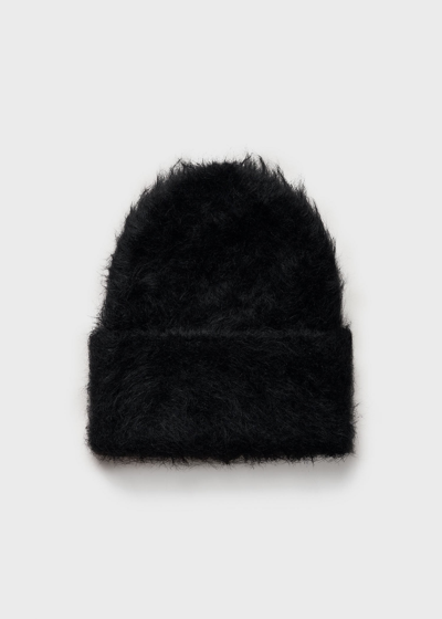 Totême Alpaca Knit Beanie Black In Black