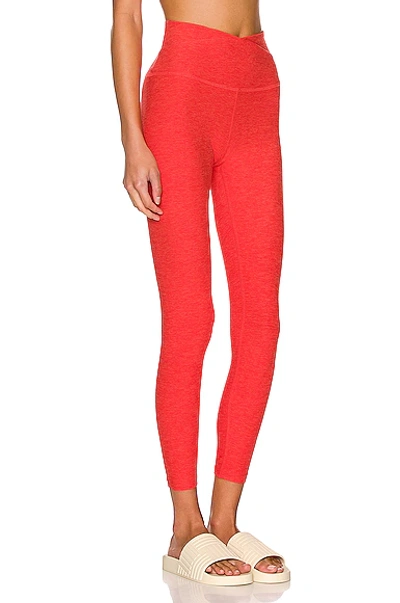 Shop Beyond Yoga Spacedye At Your Leisure High Waisted Legging In Redflower Scarlet
