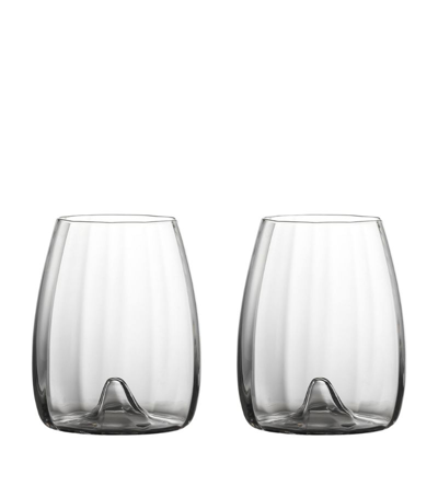 Shop Waterford Set Of 2 Elegance Optic Stemless Wine Glasses (520ml) In Clear