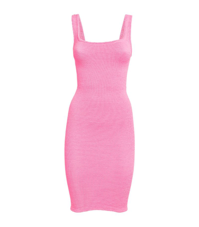 Shop Hunza G Tank Mini Dress In Pink