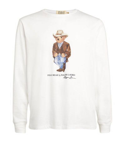 Shop Polo Ralph Lauren Cowboy Polo Bear T-shirt In White