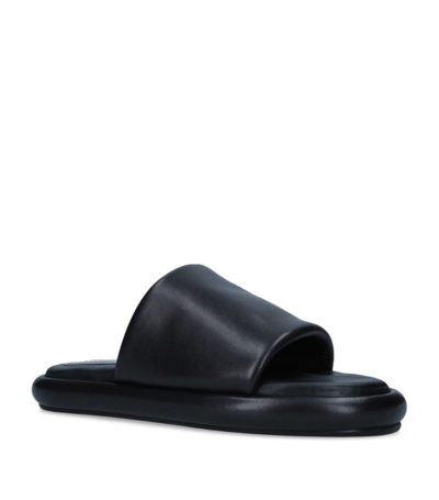 Shop Proenza Schouler Leather Pipe Slides In Black