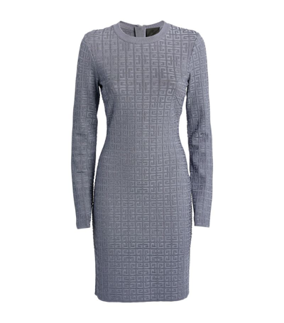 Shop Givenchy Knitted 4g Mini Dress In Blue