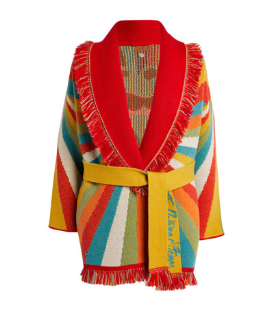 Shop Alanui X The Rolling Stones Psychedelic Lips Icon Cardigan In Multi