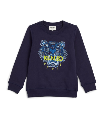 Shop Kenzo Icon Tiger Sweatshirt (2-12 Years) In Navy