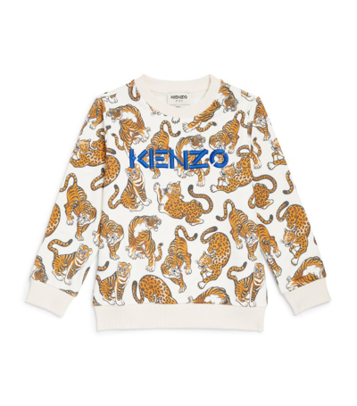 Shop Kenzo Cotton Tiger-print Sweatshirt In Orange