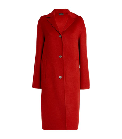 Shop Joseph Wool-cashmere Caia Coat In Red