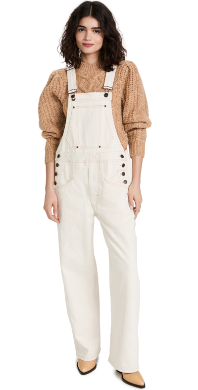 Shop Isabel Marant Madeline Overalls In Ecru