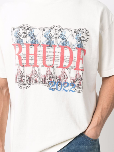 Rhude Off-white Stamp T-shirt | ModeSens