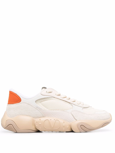 Shop Valentino Sneakers Bubbleback In Beige