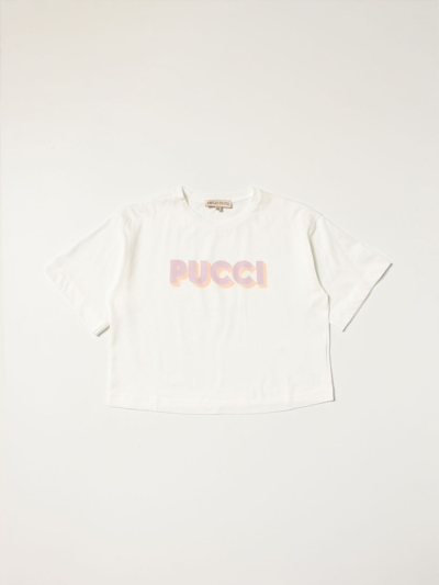 Shop Emilio Pucci Logo T-shirt In White