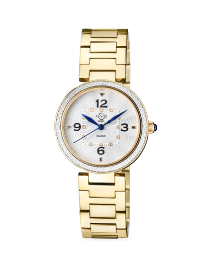 Shop Gv2 Women's Piemonte 36mm Stainless Steel & Diamond Bracelet Watch In Royal Blue