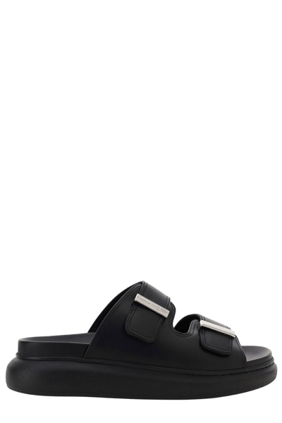 Shop Alexander Mcqueen Oversized Sandals In Black