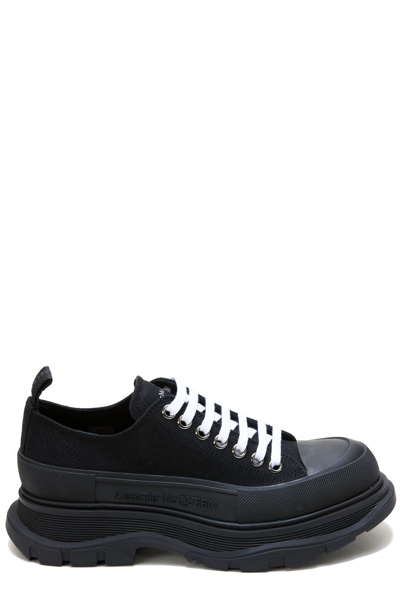 Shop Alexander Mcqueen Tread Sneakers In Black