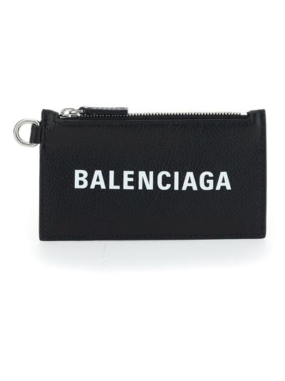 Shop Balenciaga Cash Strapped Card Case In Black