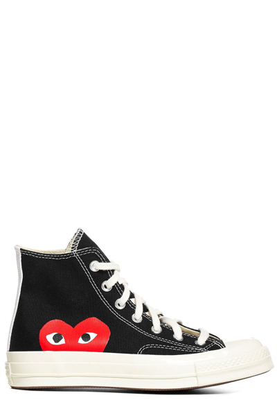 Shop Comme Des Garçons Play X Converse Chuck Sneakers In Black