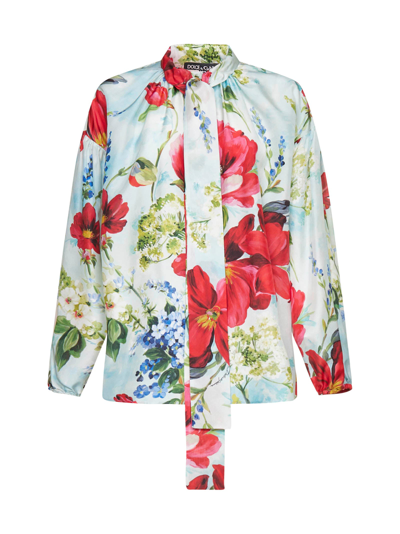 Shop Dolce & Gabbana Pictorial Garden Printed Shirt In Multi