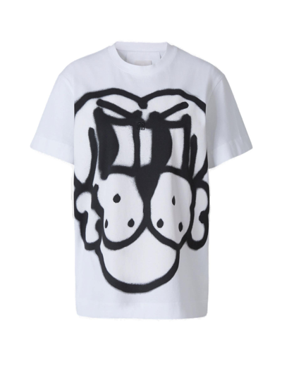 Shop Givenchy Dog Printed Crewneck T In White