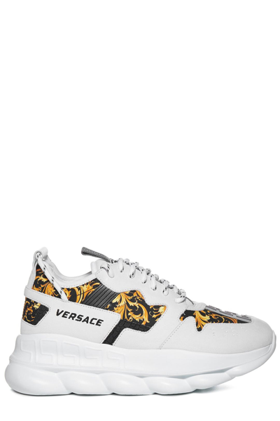 Shop Versace Barocco Print Chain Reaction 2 Sneakers In Multi