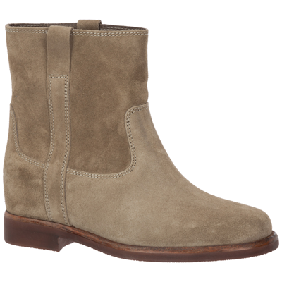 Shop Isabel Marant Women's Suede Ankle Boots Booties  Susee In Beige