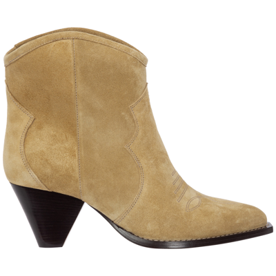 Shop Isabel Marant Women's Suede Heel'ankle Boots Booties  Darizo In Brown