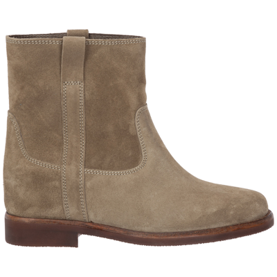 Shop Isabel Marant Women's Suede Ankle Boots Booties  Susee In Beige