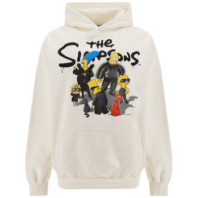 Shop Balenciaga Women's Sweatshirt Hood Hoodie  The Simpsons In White
