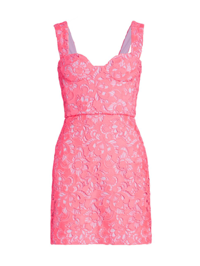 Shop Aknvas Women's Bruna Bustier Minidress In Volt Pink