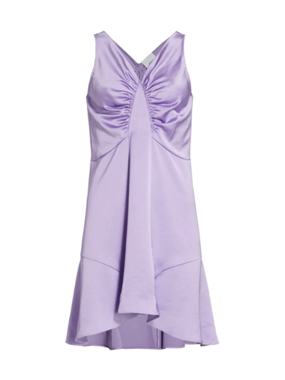 Shop Aknvas Women's Andrea Satin Minidress In Purple