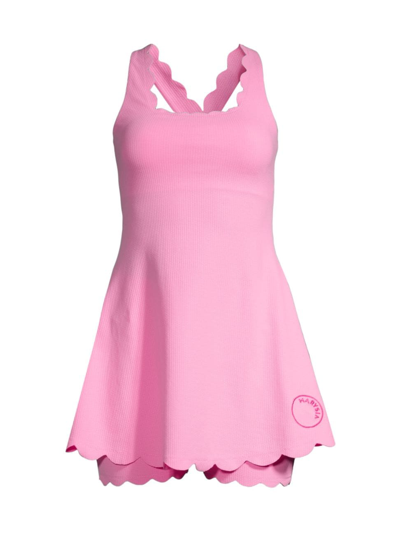 Shop Marysia Women's Serena Crisscross Back Minidress In Blossom