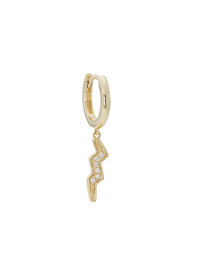 Shop Andrea Fohrman Women's 18k Yellow Gold & Diamond Lightning-bolt Drop Earring